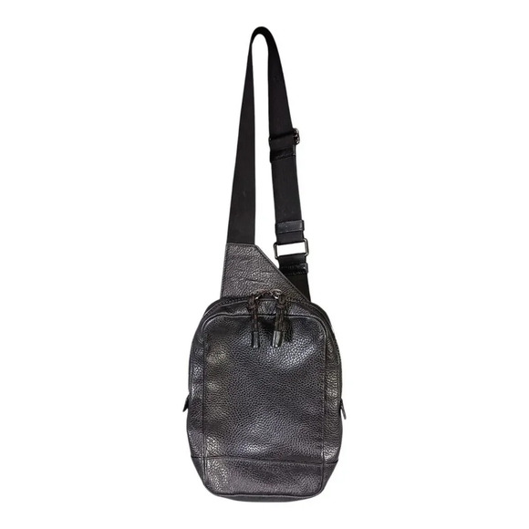 Coach C2950 Turner Crossbody Bag Black Leather Flight Bag - Picture 1 of 9